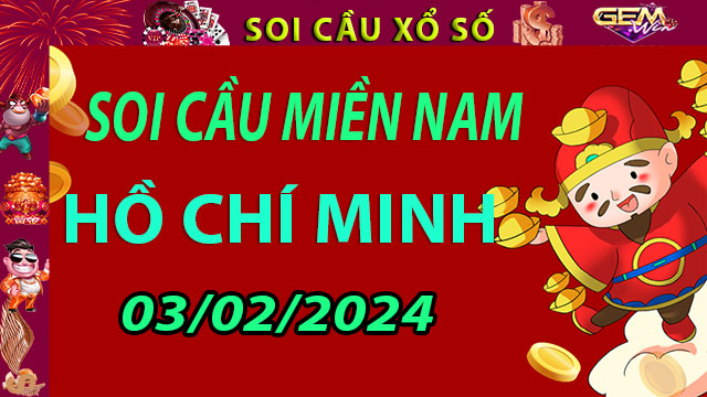 Soi cầu xổ số TP.Hồ Chí Minh 03/02/2024 – Dự đoán kết quả chính xác tại Gemwin